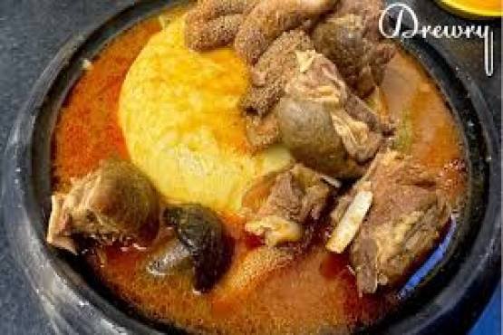 FUFU WITH GOAT LIGHT SOUP
