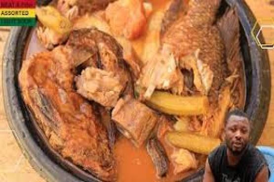 GROUNDNUT SOUP WITH FISH MEAT