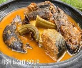 FUFU WITH FRIED FISH AND MEAT LIGHT SOUP
