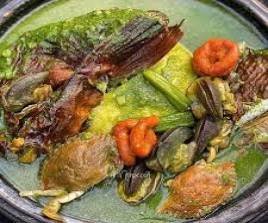 FUFU WITH ABUNUABUNU WITH FISH AND SNAIL